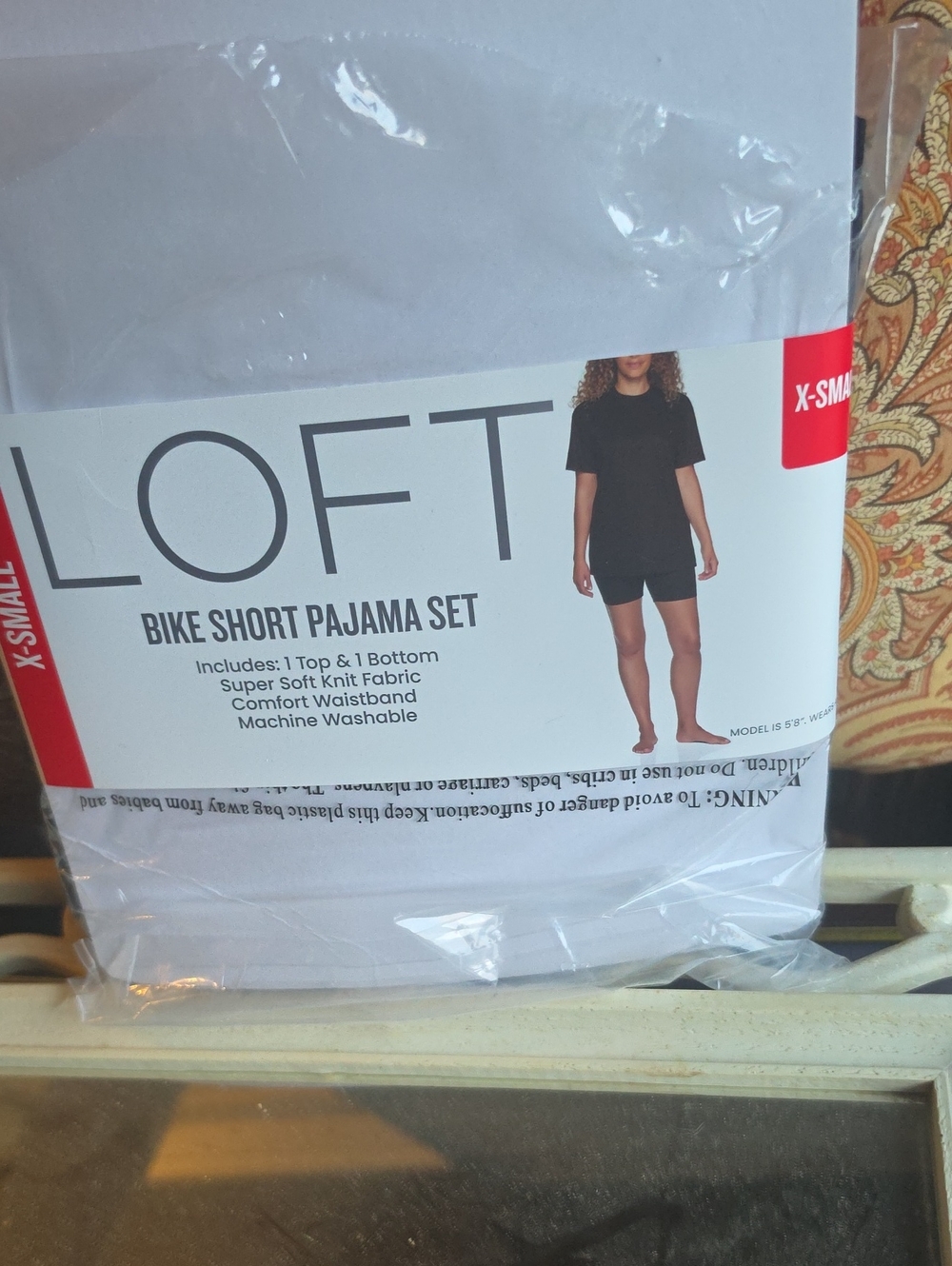 LOFT Black Bike Short Pajama Set - Women's